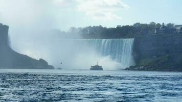 The beautiful Niagara waterfall landscape in autumn photo