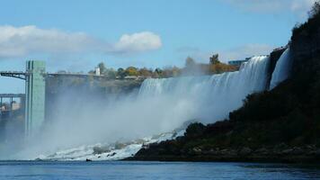 The beautiful Niagara waterfall landscape in autumn photo