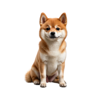 AI generated Adorable shiba inu isolated on transparent background png