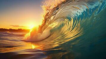 AI generated abstract wave dynamic background photo
