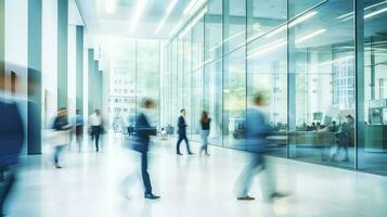 AI generated success blur hall business photo