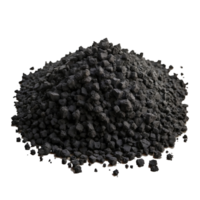 AI generated Activated carbon isolated on transparent background png