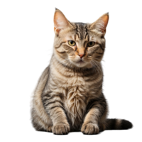 ai généré portrait de une chat isolé sur transparent Contexte png