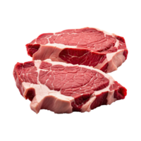 ai gegenereerd bereid rauw rundvlees of steak voor Koken geïsoleerd Aan transparant achtergrond png