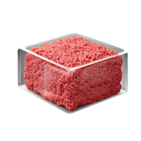 AI generated raw ground beef for cooking isolated on transparent background png