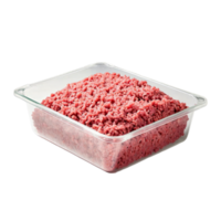 AI generated raw ground beef for cooking isolated on transparent background png