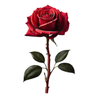 ai généré rouge Rose isolé sur transparent Contexte png