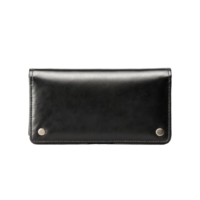 AI generated black leather wallet isolated on transparent background png