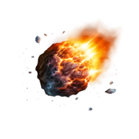 AI generated Running Meteor on Transparent Background. AI Generated png