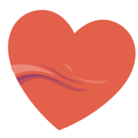 AI generated heart clip art png