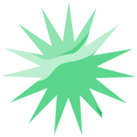 AI generated a green starburst icon on a transparent background png