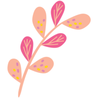 AI generated a pink and yellow leaf with leaves on it png