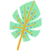 AI generated tropical leaf monstera plant leaf clip art png