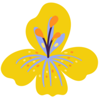 AI generated yellow flower clip art png