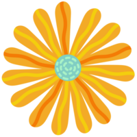 AI generated orange flower clip art png