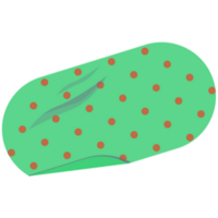 AI generated a green polka dotty sock icon, png