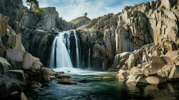 AI generated rocks granite cliffs landscape photo