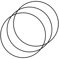 AI generated a circle with two circles inside of it png