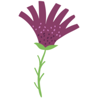 AI generated purple flower clip art png