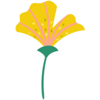 AI generated yellow flower clip art png