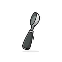 A modern ice cream spoon isolated on a white background vector