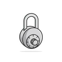 Padlock vector. Padlock For Secure Password vector illustration. Cyber security digital data protection concept