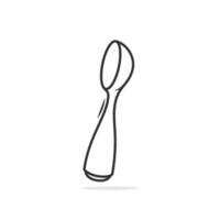 A modern ice cream spoon isolated on a white background vector