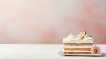 AI generated sweet horizontal cake food photo