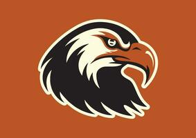 antiguo colegio águila mascota cabeza, ilustrado clásico águila logo como un vector gráfico y mascota ilustración para deporte y e-sport juego de azar equipos