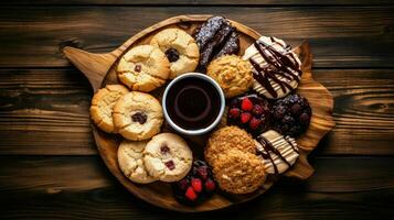 AI generated sugar sweet cookies food photo