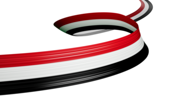 3d Flag of Syria Country, 3d Wavy Ribbon flag of Syria 3d illustration png