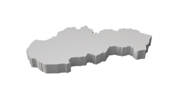 eslováquia mapa 3d geografia cartografia e mapa topologia ilustração 3d png