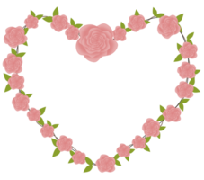 heart of rose petals png