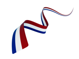 3d Flag Of Netherlands Country, Shiny Wavy 3d Ribbon Flag, 3d illustration png