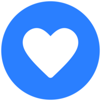 kärlek eller hjärta form ikon på cirkel bakgrund png