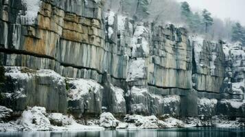 ai generado naturaleza caliza acantilados paisaje foto