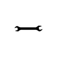 Wrench Silhouette, Flat Style, can use for Pictogram, Apps, Website, Logo Gram, Art Illustration, or Graphic Design Element. Vector Illustration