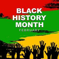 vector ilustración de negro historia mes cuales es celebrado cada año en febrero. negro historia mes es un anual observancia originario en el unido estados