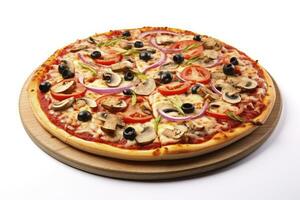 AI generated Pizza isolated on white background. AI Generated photo