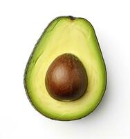 AI generated Avocado on white background. AI Generated photo