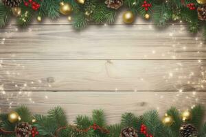 AI generated Christmas and New Year background. AI Generated photo