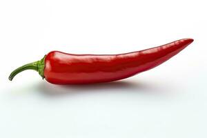 AI generated A Red chili pepper is isolated on a white background. AI Generated photo