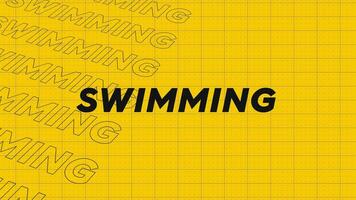 Swimming yellow orange promo title page dynamic animation loop. Rows intro stream up attractive show screen seamless background card. Creative promotion program broadcast sport design. video