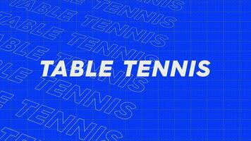 tafel tennis blauw rijen intro stroom omhoog aantrekkelijk tonen scherm naadloos achtergrond kaart. creatief Promotie programma uitzending sport ontwerp. promo titel bladzijde dynamisch animatie lus. video