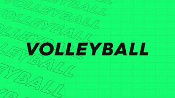 Volleyball green rows intro stream up attractive show screen seamless background card. Creative promotion program broadcast sport design. Promo title page dynamic animation loop. video