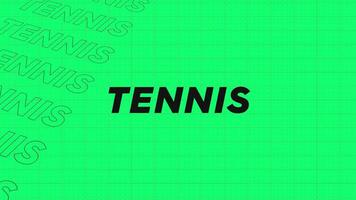 tennis grön rader intro ström upp attraktiv visa skärm sömlös bakgrund kort. kreativ befordran program utsända sport design. promo titel sida dynamisk animering slinga. video