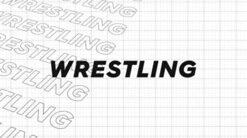 Wrestling black and white rows intro stream up attractive show screen seamless background card. Creative promotion program broadcast sport design. Promo title page dynamic animation loop. video