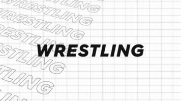 Wrestling black and white rows intro stream up attractive show screen seamless background card. Creative promotion program broadcast sport design. Promo title page dynamic animation loop. video