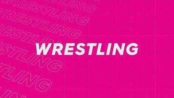 Wrestling pink rows intro stream up attractive show screen seamless background card. Creative promotion program broadcast sport design. Promo title page dynamic animation loop. video