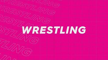 Wrestling pink rows intro stream up attractive show screen seamless background card. Creative promotion program broadcast sport design. Promo title page dynamic animation loop. video